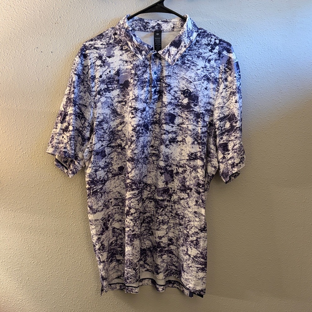 lululemon athletica Marble Purple and White Polo Shirt